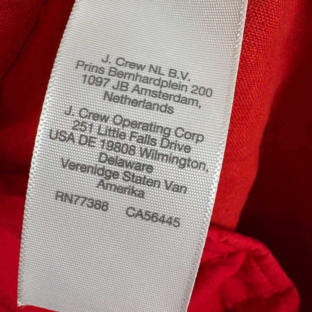 Madewell Button Tab Shorts 100% Linen High Rise Pintucked Button Tabs Red 6 - Picture 8 of 12